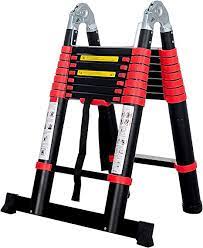Photo 1 of 16.5ft Aluminum Telescoping Ladder, Portable Telescoping Type Ladder for Outdoor Work, Home Use and More, 330lbs Capacity, More Durable and Safer with Balance Bar.
