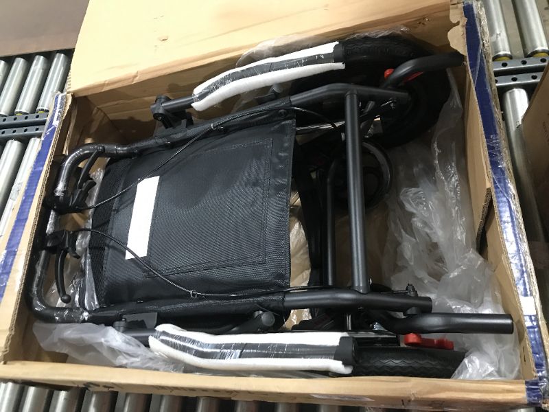 Photo 2 of Adult Wheelchairs, Lightweight Transport Wheelchairs, Ultralight Wheelchairs, Folding Wheelchairs, Elderly Airplane Travel Trolley (Size 21.3 x 31.9 x 35 inches)
