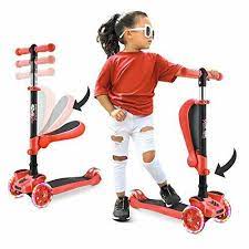 Photo 1 of 3-Wheel Kids Scooter, Stand Up Cruiser for Kids and Toddlers, with Adjustable Height, Non-Slip Deck, Flashing Lights, for Boys and Girls Ages 2-12, Hurtle HURFS56
