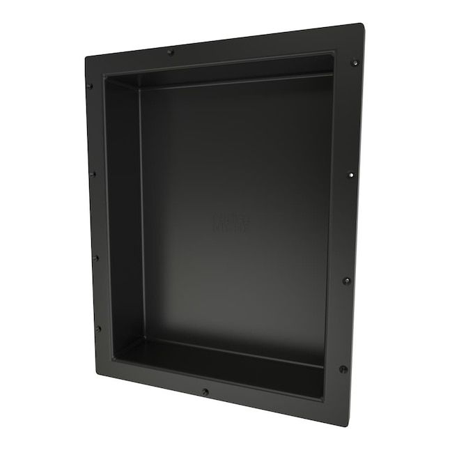 Photo 1 of 14 x 12 inch Tile Redi  Redi Niche Black Tile Shower Wall Shelf
