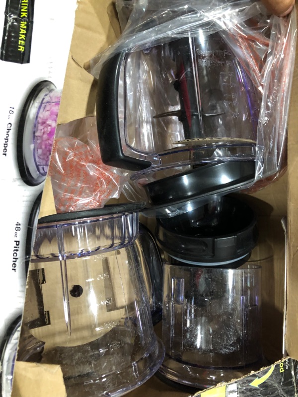 Photo 2 of Ninja QB1004 Blender/Food Processor with 450-Watt Base, 48oz Pitcher, 16oz Chopper Bowl, and 40oz Processor Bowl for Shakes, Smoothies, and Meal Prep
