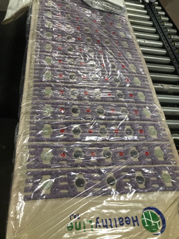 Photo 1 of Healthyline Advanced Infrared Heating Pad - FSA HSA Eligible - Amethyst, Tourmaline and Jade Gemstones - Heated Mat with LED Red Lights, Negative Ions - 72 x 24 inches
