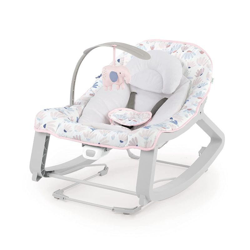 Photo 1 of Ingenuity Keep Cozy 3-in-1 Grow with Me Vibrating Baby Bouncer Seat & Infant to Toddler Rocker - Burst (Pink), Newborn and up
