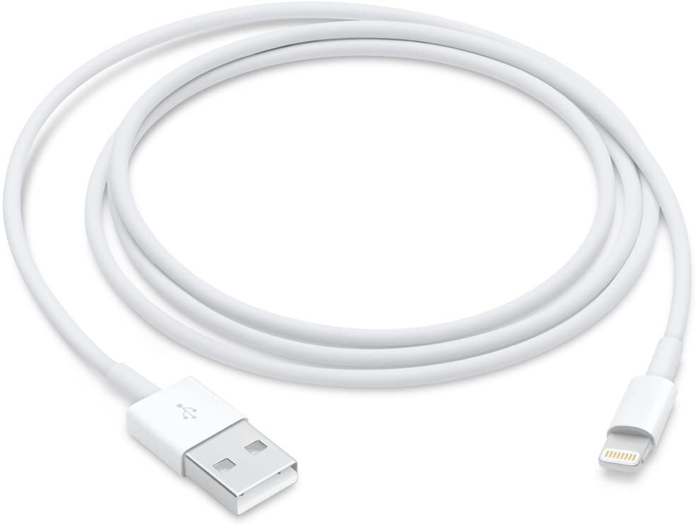 Photo 1 of Apple MD818ZM/A Lightning to USB Cable - 1 meter (3.28 Feet) - White

