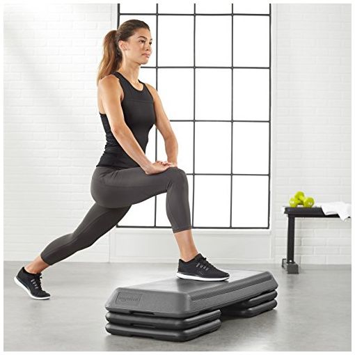 Photo 1 of AmazonBasics AS Aerobic Exercise Step Platform with Adjustable Risers- Health Club Size
