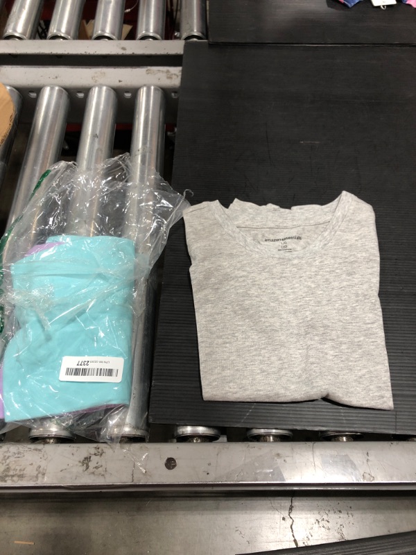 Photo 2 of Amazon Essentials Girls' Short-Sleeve T-Shirts. Large