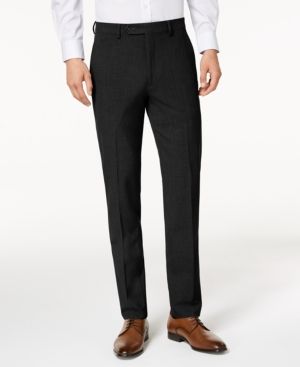 Photo 1 of Calvin Klein Men's Skinny Flat-Front Pants - Black - Size 34 x 30
