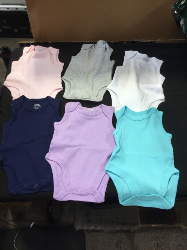 Photo 2 of Amazon Essentials Baby 6-Pack Sleeveless Bodysuits
- NEWBORN 