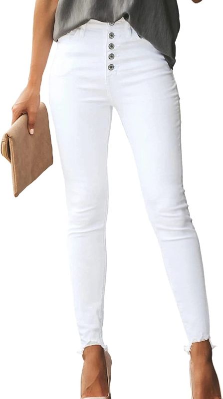 Photo 1 of Astylish Womens High Waisted Skinny Jeans Slim Fit Button Fly Long Denim Pants
SIZE L