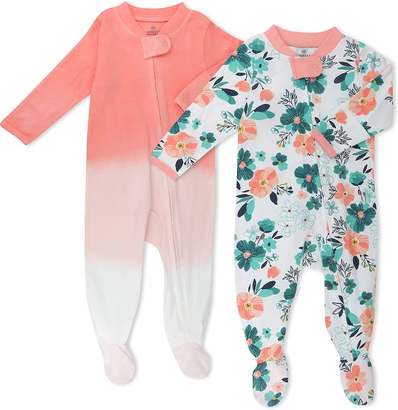 Photo 1 of HonestBaby Baby 2-Pack Organic Cotton Footed Pajama Sleep & Play
3-6MONTHS 