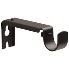 Photo 1 of 3/4 in. Cafe Curtain Rod Brackets in Oil Rubbed Bronze (2-Pack)
