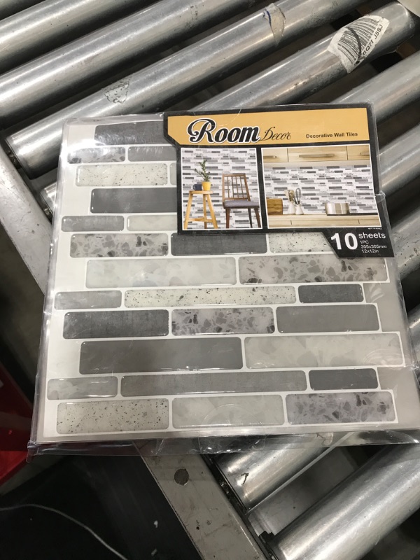 Photo 2 of Art3d Peel and Stick Brick Kitchen Backsplash Self-Adhesive Wall Tile Stone Design, 10 Sheets (Grey)
