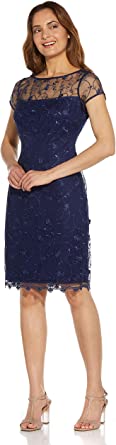 Photo 1 of Adrianna Papell Women's Embroidered Sheath Dress SIZE 12
