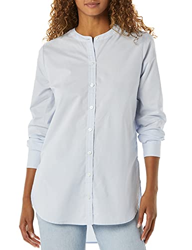 Photo 1 of Amazon Essentials Women's Long Sleeve Tunic Poplin Shirt, Pale Blue, XX-Large
