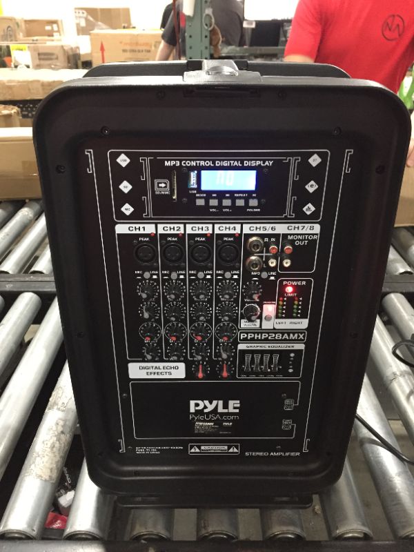 Photo 2 of Pyle PA Speaker DJ Mixer Bundle - 300 W Portable Wireless Bluetooth Sound System