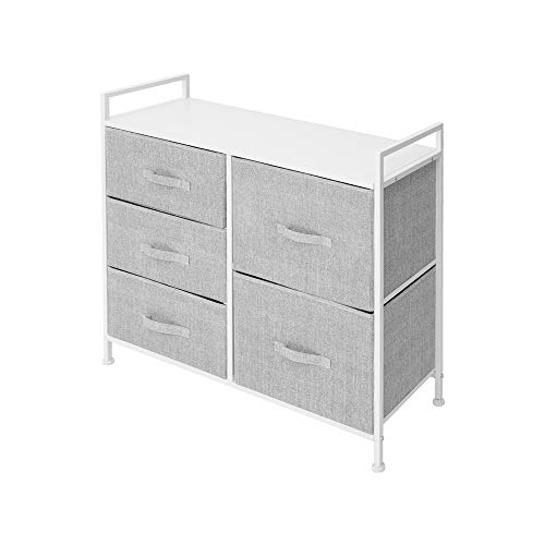 Photo 1 of AZ L1 Life Concept Extra Wide Dresser Storage Tower with Sturdy Steel Frame, Wood Top, 5 Drawers of Easy-Pull Fabric Bins, Organizer Unit for Bedroom,
