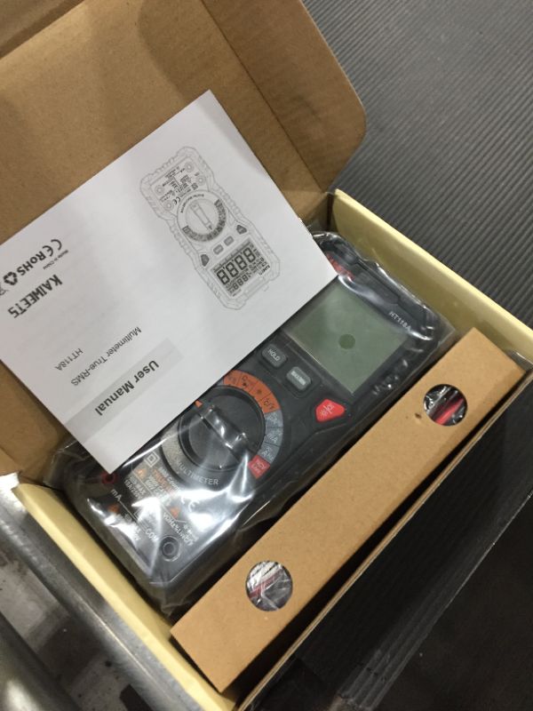 Photo 2 of KAIWEETS Digital Multimeter TRMS 6000 Counts Voltmeter Auto-Ranging Fast Accurately Measures Voltage Current Amp Resistance Diodes Continuity Duty-Cycle Capacitance Temperature for Automotive