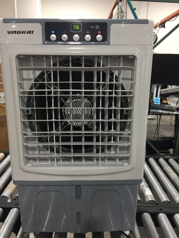 Photo 2 of Evaporative Cooler, VAGKRI 2100CFM Air Cooler, 120°Oscillation Swamp Cooler with Remote Control, 24H Timer, 3 Wind Speeds for Outdoor Indoor Use,7.9Gallon
