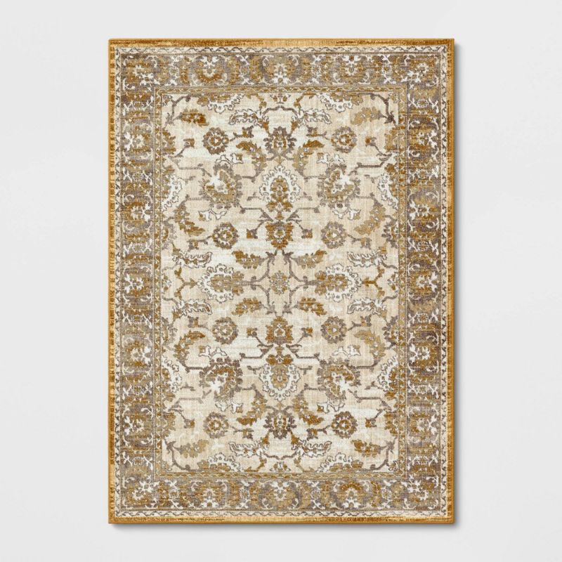 Photo 1 of 5'x7' Alna Persian Style Border Rug Gold - Threshold
