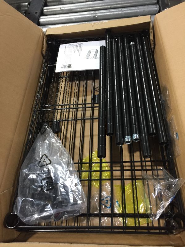 Photo 1 of AmazonBasics 3-Shelf Shelving Storage Unit on 3" Wheel Casters