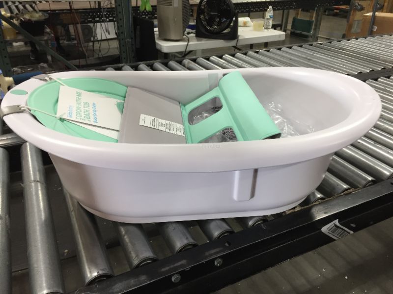 Photo 3 of 4-in-1 Grow-with-Me Bath Tub by Frida Baby Transforms Infant Bathtub to Toddler Bath Seat with Backrest for Assisted Sitting in Tub
