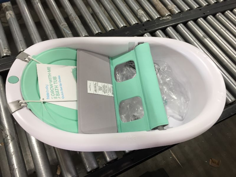 Photo 2 of 4-in-1 Grow-with-Me Bath Tub by Frida Baby Transforms Infant Bathtub to Toddler Bath Seat with Backrest for Assisted Sitting in Tub
