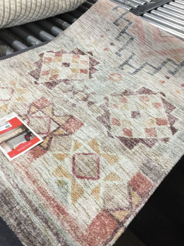 Photo 2 of 24x7 Runner Distressed Geo Persian Style Rug Blush - Opalhouse