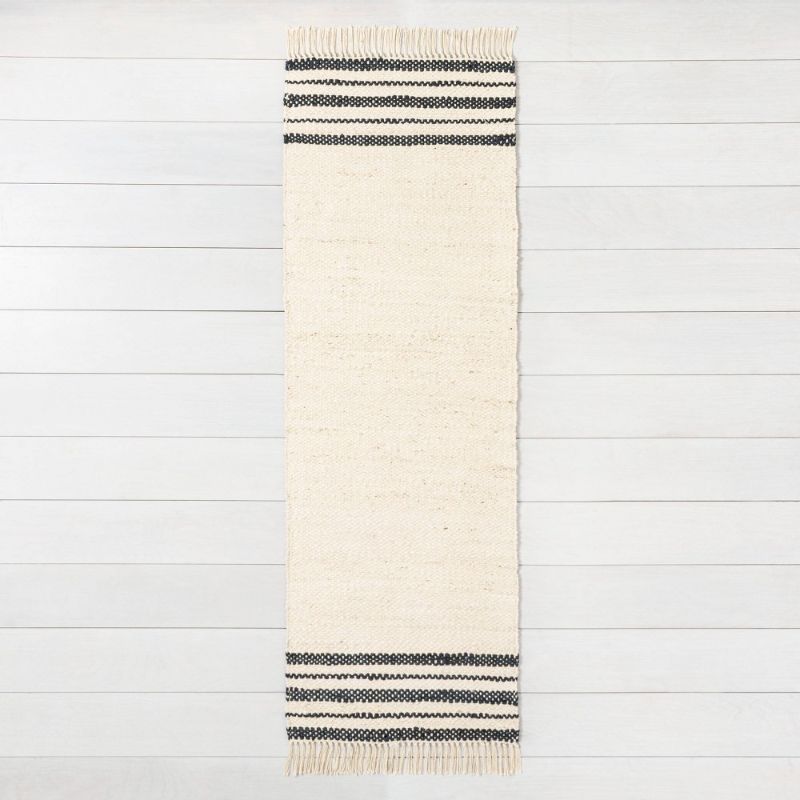 Photo 1 of 2'4" X 7' Stripe Jute Runner - Hearth & Hand™ with Magnolia
