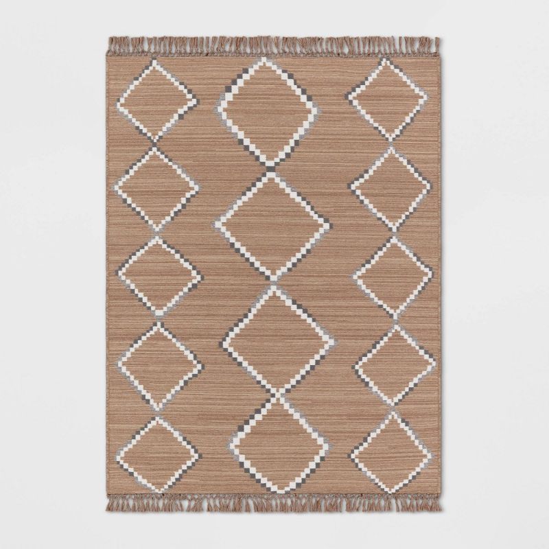 Photo 1 of 5' X 7' Soft Moroccan Tapestry Double Knot Fringe Outdoor Rug - Opalhouse™
