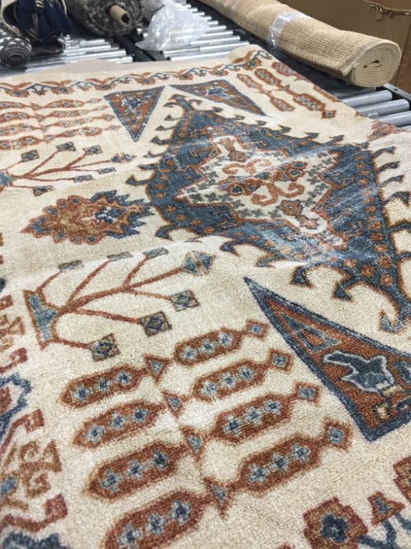 Photo 2 of 5'x7' Albany Double Diamond Center Medallion Persian Style Rug Tan - Threshold
