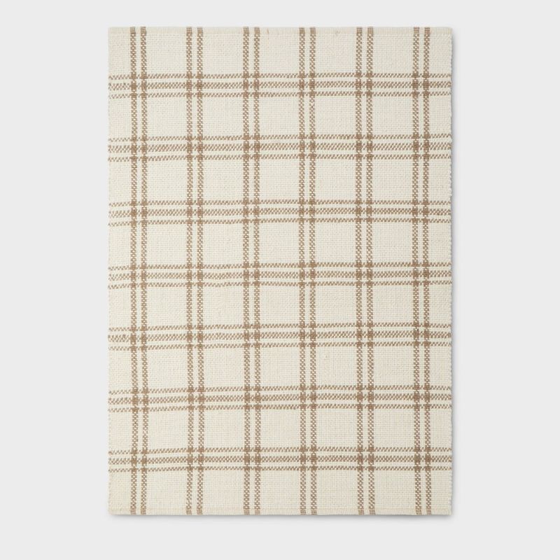 Photo 1 of 7'x10' Cottonwood Plaid Wool/Cotton Area Rug - Threshold™ Designed with Studio McGee
