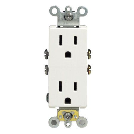 Photo 1 of Leviton 3072717 White Residential Grade Straight Blade Duplex - Pack of 10 (797909)