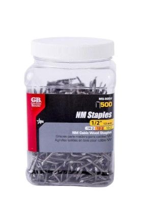 Photo 1 of 1/2 in. Steel Staples for 14/2, 12/2 and 10/2 Non-Metallic Cable (500-Pack)
