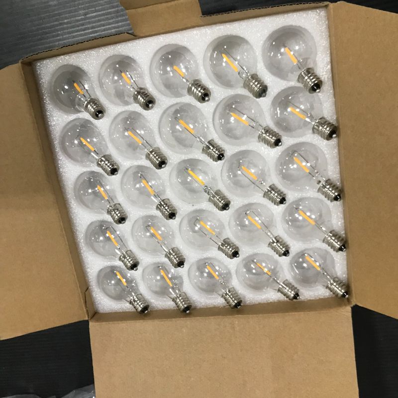 Photo 2 of 25 Pack Shatterproof G40 Led Replacement Bulbs