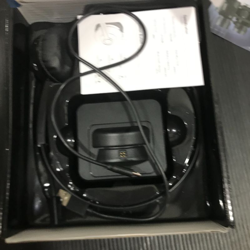 Photo 4 of Trucker Bluetooth Headset, Wireless Headset with Microphone Noise Canceling & USB Dongle, Bluetooth Headphones with Mic Mute & Charging Base for PC Computer/Phones/Office/Zoom/Skype/Meeting
