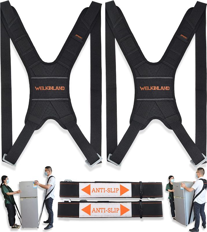 Photo 1 of Anti-Slip 2Person Moving Straps Set, Moving Straps Lifting, Shoulder Moving Straps, Furniture Moving Straps, Lifting Straps for Moving Furniture, Straps for Moving, 2-Person Lifting and Moving System