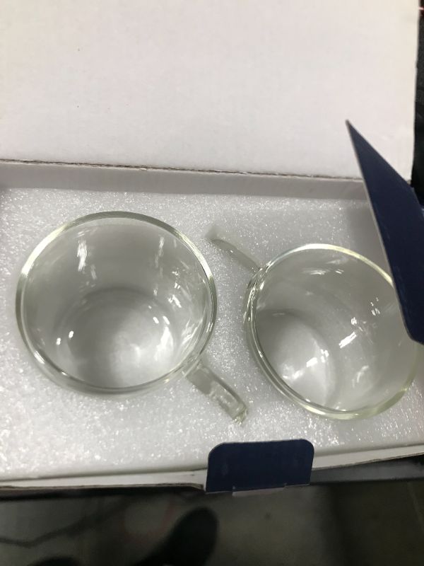 Photo 2 of Aquach Double Wall Glass Coffee Mug 12 oz, Large Clear Glass Cup with Handle Set of 2, Insulated Tea Mugs, Water Cups, Juice Cups, Milk Cups
