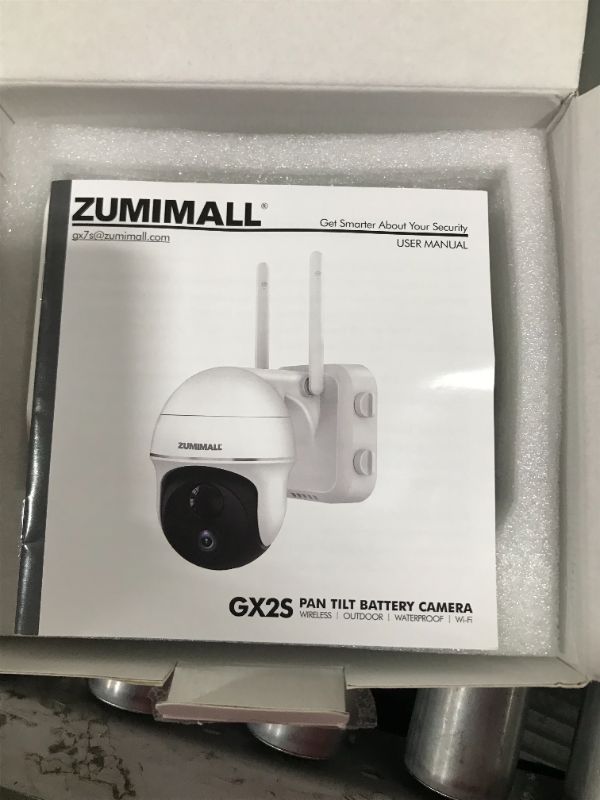 Photo 2 of 2K Security Camera Outdoor Wireless WiFi with 360° PTZ, ZUMIMALL Battery Powered Wireless Cameras for Home Surveillance, Spotlight & Siren/PIR Detection/3MP Color Night Vision/2-Way Talk/IP66/Cloud/SD
