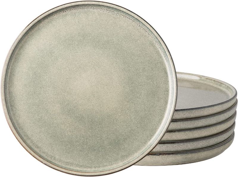Photo 1 of AmorArc Ceramic Plates Set of 6, 8.5 Inch Reactive Glaze Stoneware Plates set, Dessert, Salad, Appetizer, Small Dinner Plates, Microwave, Dishwasher Safe, Scratch Resistant Dishes Set Kitchen Plates