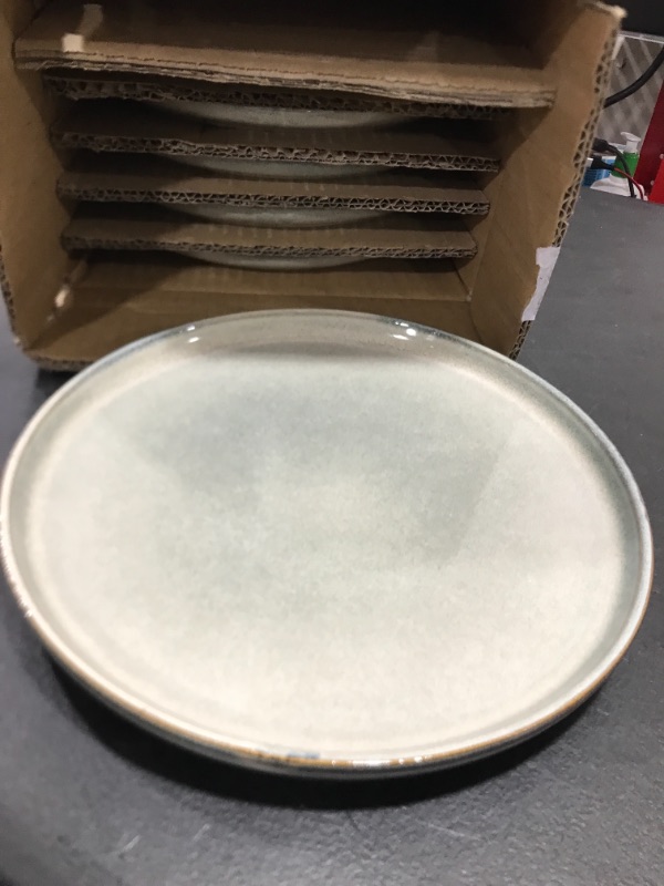 Photo 1 of AmorArc Ceramic Plates Set of 6, 8.5 Inch Reactive Glaze Stoneware Plates set, Dessert, Salad, Appetizer, Small Dinner Plates, Microwave, Dishwasher Safe, Scratch Resistant Dishes Set Kitchen Plates