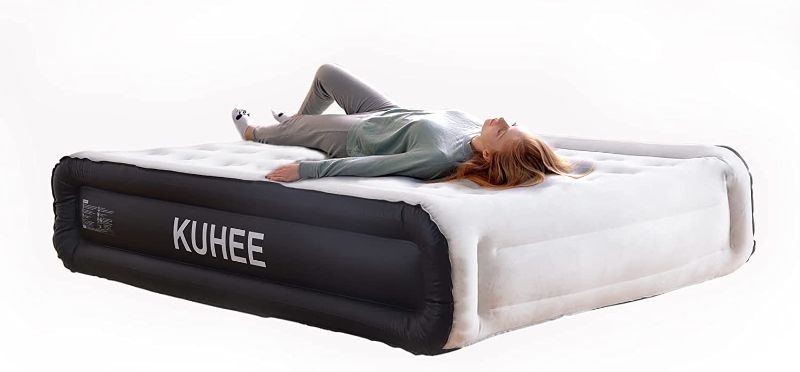 Photo 1 of Air Mattress with Built in Pump, KUHEE Queen air Mattress, Easy Inflation/Deflation,Comfortable Top Surface-Blow Up Airbed,Overheating Protection,80x60x18in,600lb MAX,Grey