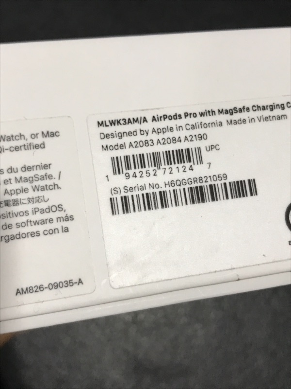 Photo 1 of Apple AirPods Pro True Wireless Bluetooth Headphones with MagSafe