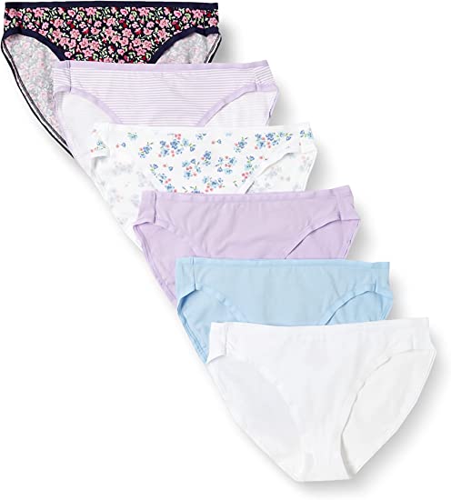 Photo 1 of Amazon Essentials Women's Cotton High Leg Brief Underwear, Multipacks (Size M)
