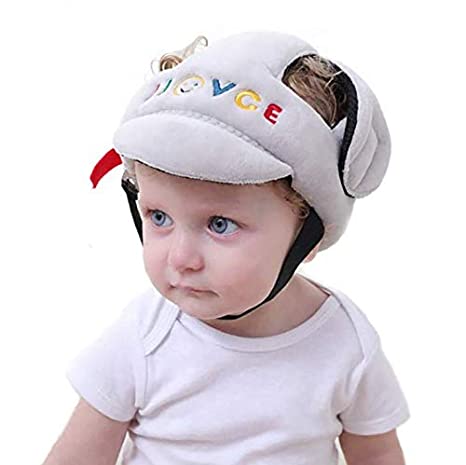 Photo 1 of AIDIER 0-3 Aged Toddler Walking Helmet, Baby Bumper Protect Hat Head Cushion Breathable,No Bumps Anti-Fall Safety Cap for Walking and Playing (Gray)
