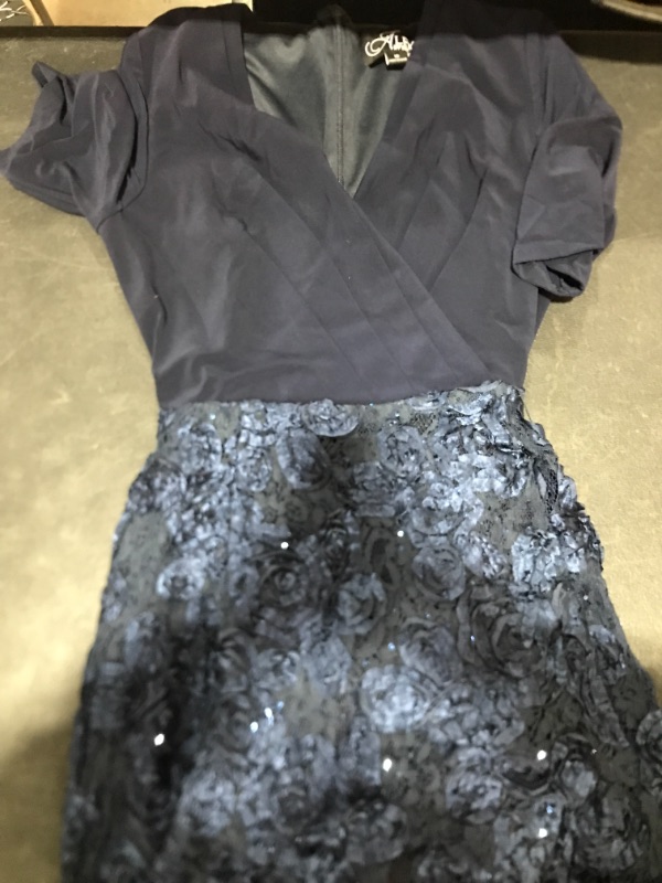 Photo 2 of Alex Evenings Women's Tea Length Dress with Rosette Detail (Petite and Regular) - size 10 