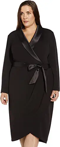 Photo 1 of Adrianna Papell Women's Knit Crepe Tuxedo Wrap Dress
 SIZE 16W