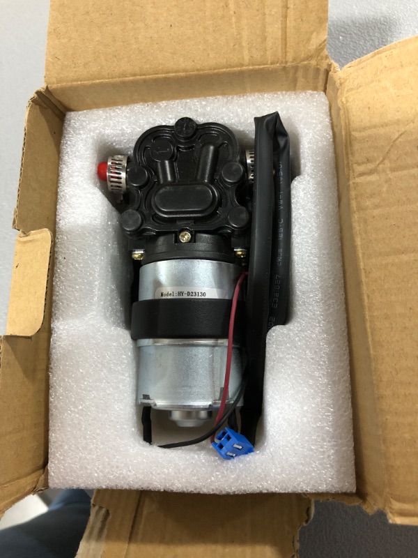 Photo 2 of HuiYu HY-D23130 Self Priming Diaphragm Pump DC 12V 1.2 LPM 30 PSI Suction 1Meter For Water Dispenser Cooling System Electric Appliance