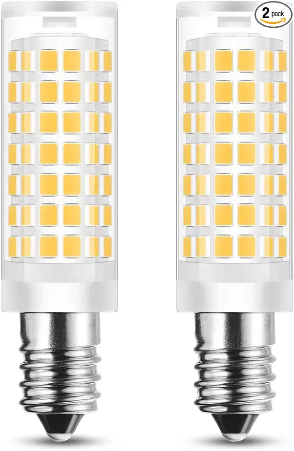 Photo 1 of E14 Cooker Hood Bulbs European Base,Range Hood Light Bulbs AC110V-130V for Refrigerator Cooker Hood Sewing Machine Light (Warm White, 2-Pack)
