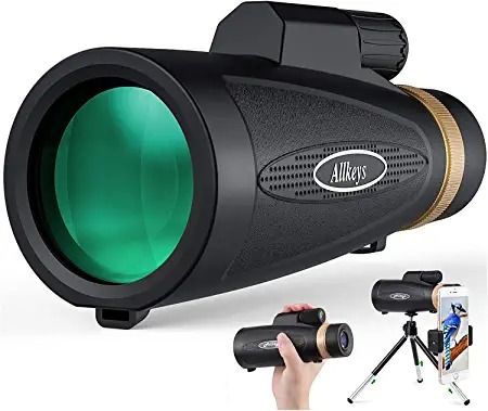 Photo 1 of Allkeys 16x55 HD Monocular Telescope for Adults Kids, Waterproof Monocular with Quick Smartphone Holder,Day & Low Night Vision,BAK4 Prism FMC Lens for Stargazing Wildlife Bird Watching Travling
