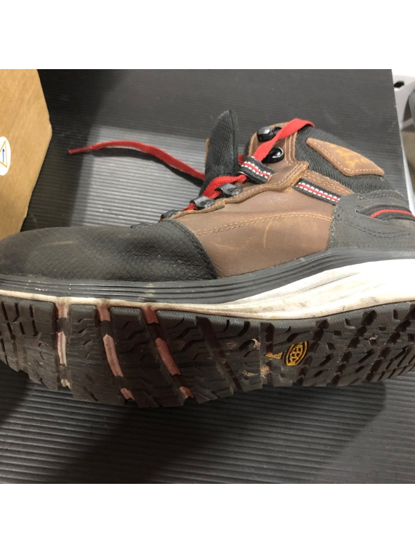 Photo 3 of [Size 8.5 Wide] Keen Men's Waterproof Red Hook Boot (Carbon-Fiber Toe)  in Tobacco/Black